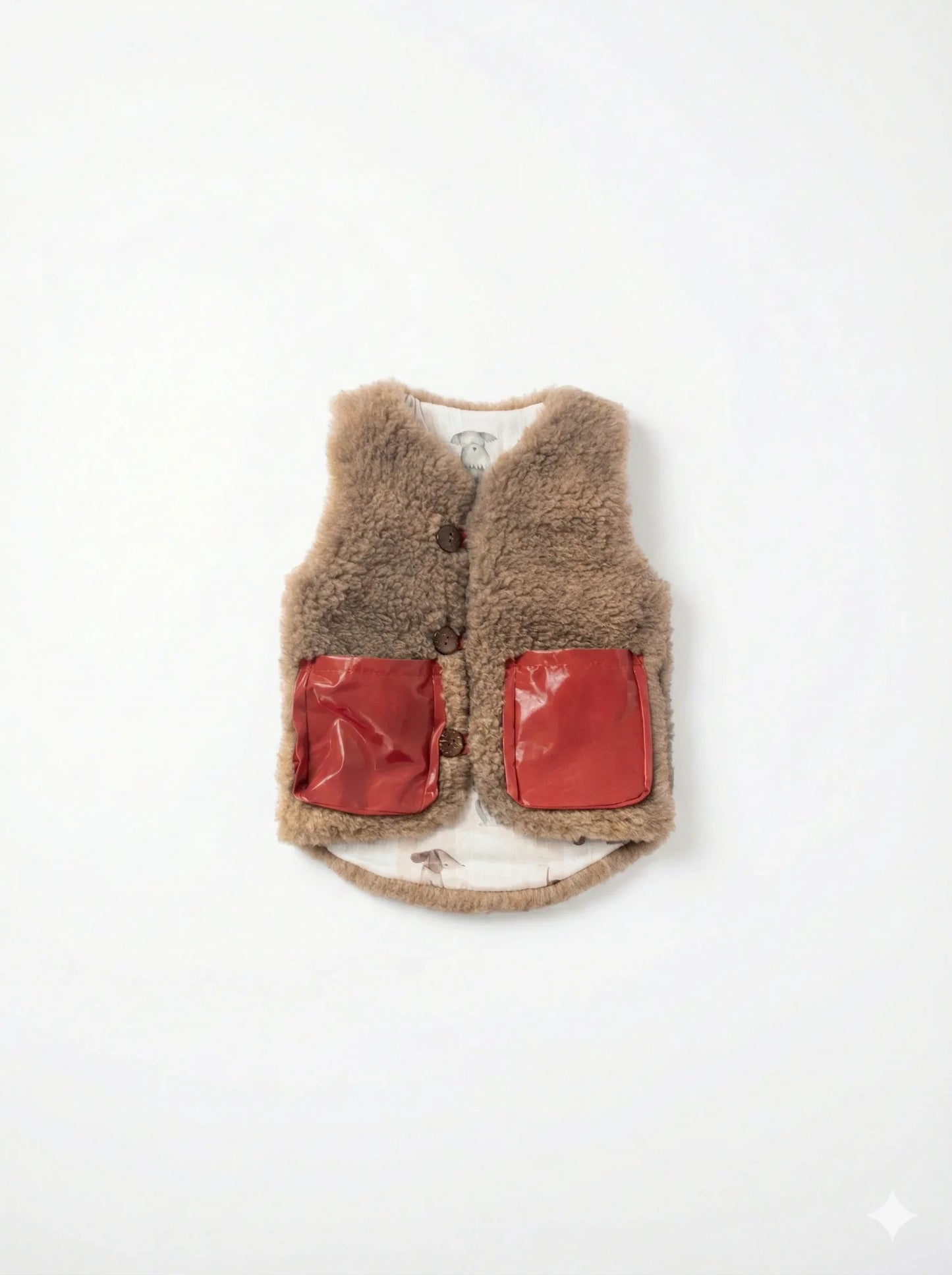 Baby/Kid Virgin Wool Vest - Brown - MellowConceptStore