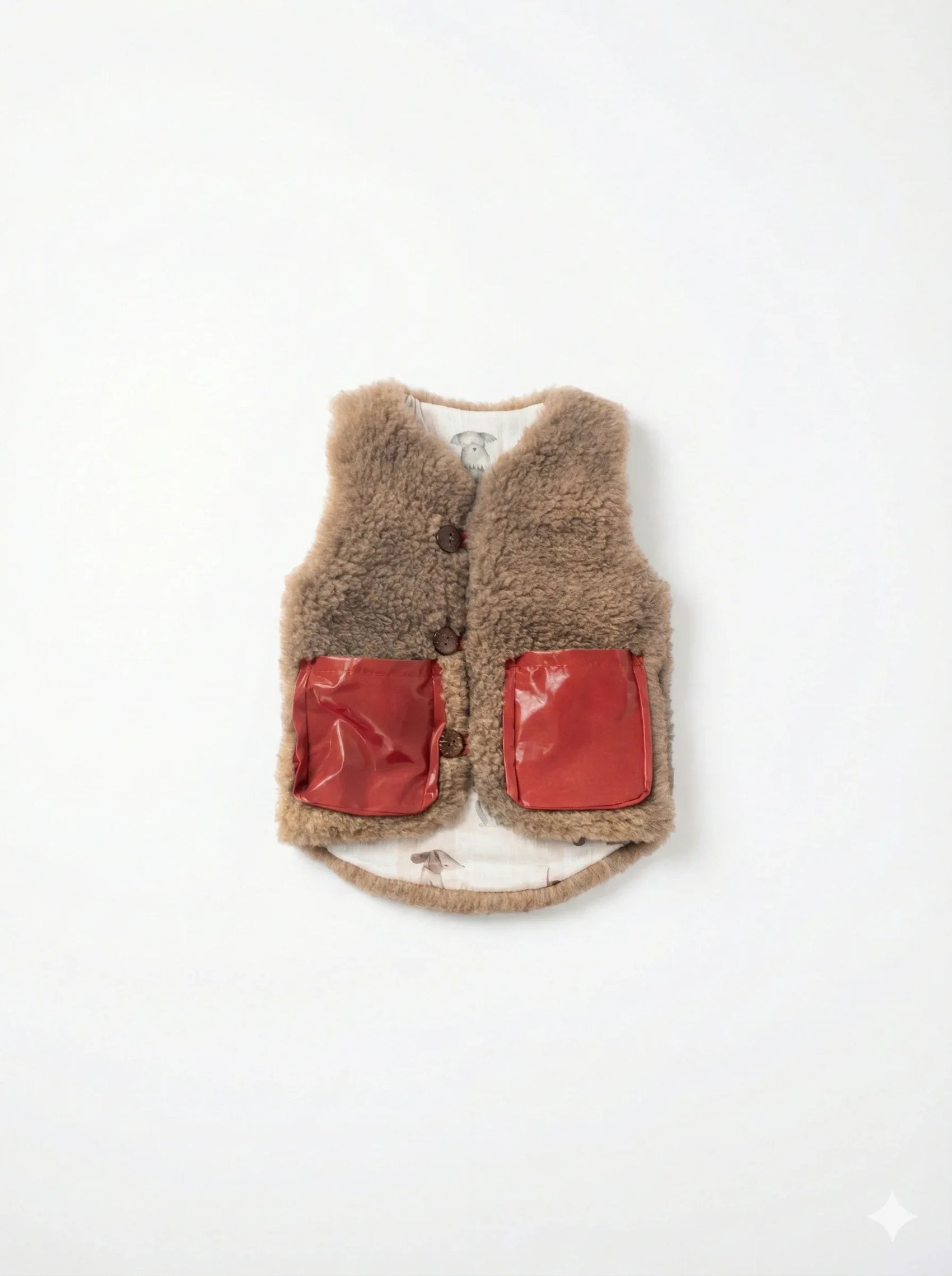 Baby/Kid Virgin Wool Vest - Brown - MellowConceptStore