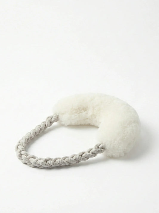 Wool Loop Tug Toy - White - MellowConceptStore