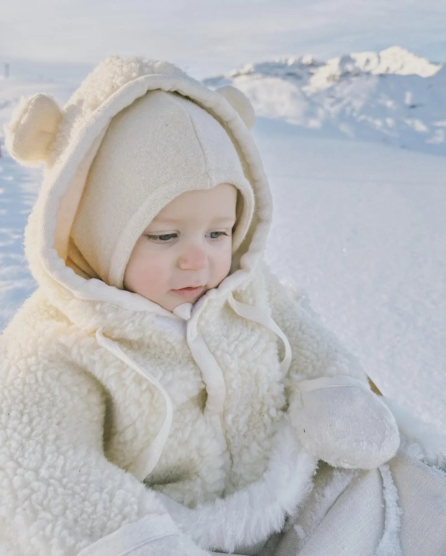 Baby/Kid Virgin Wool Overall - White - MellowConceptStore