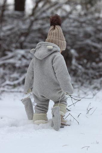 Baby/Kid Virgin Wool Overall Grey