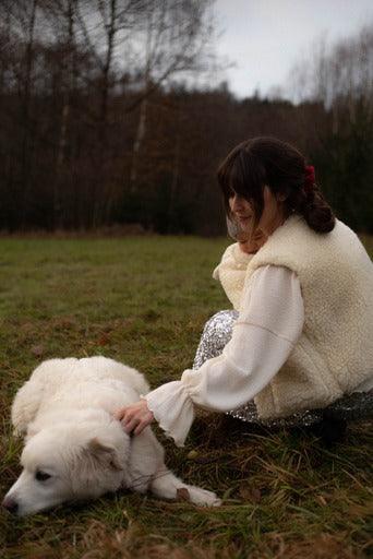 Woolen Woman's Vest - Beige