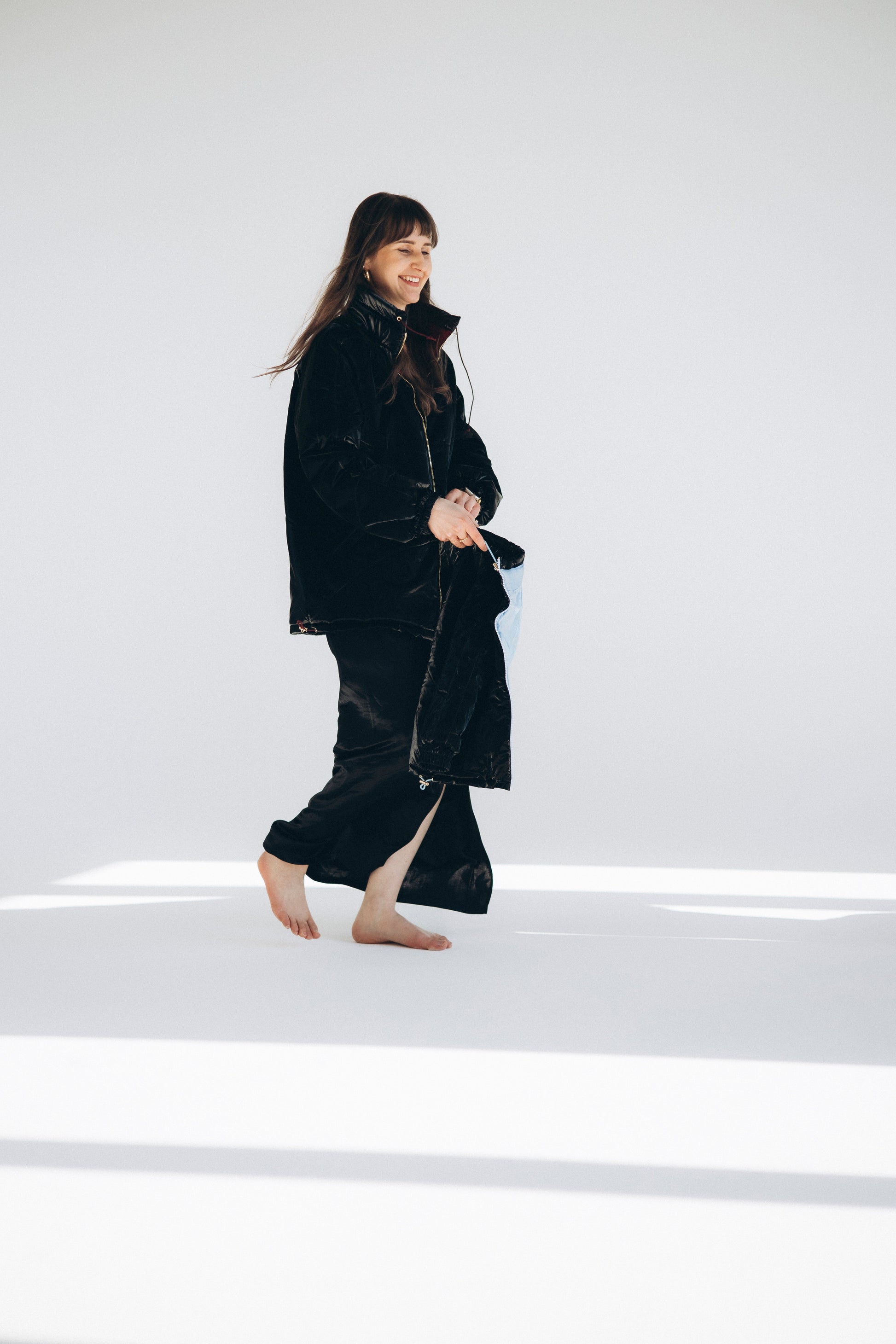 Women's Wool Puff Jacket - Black