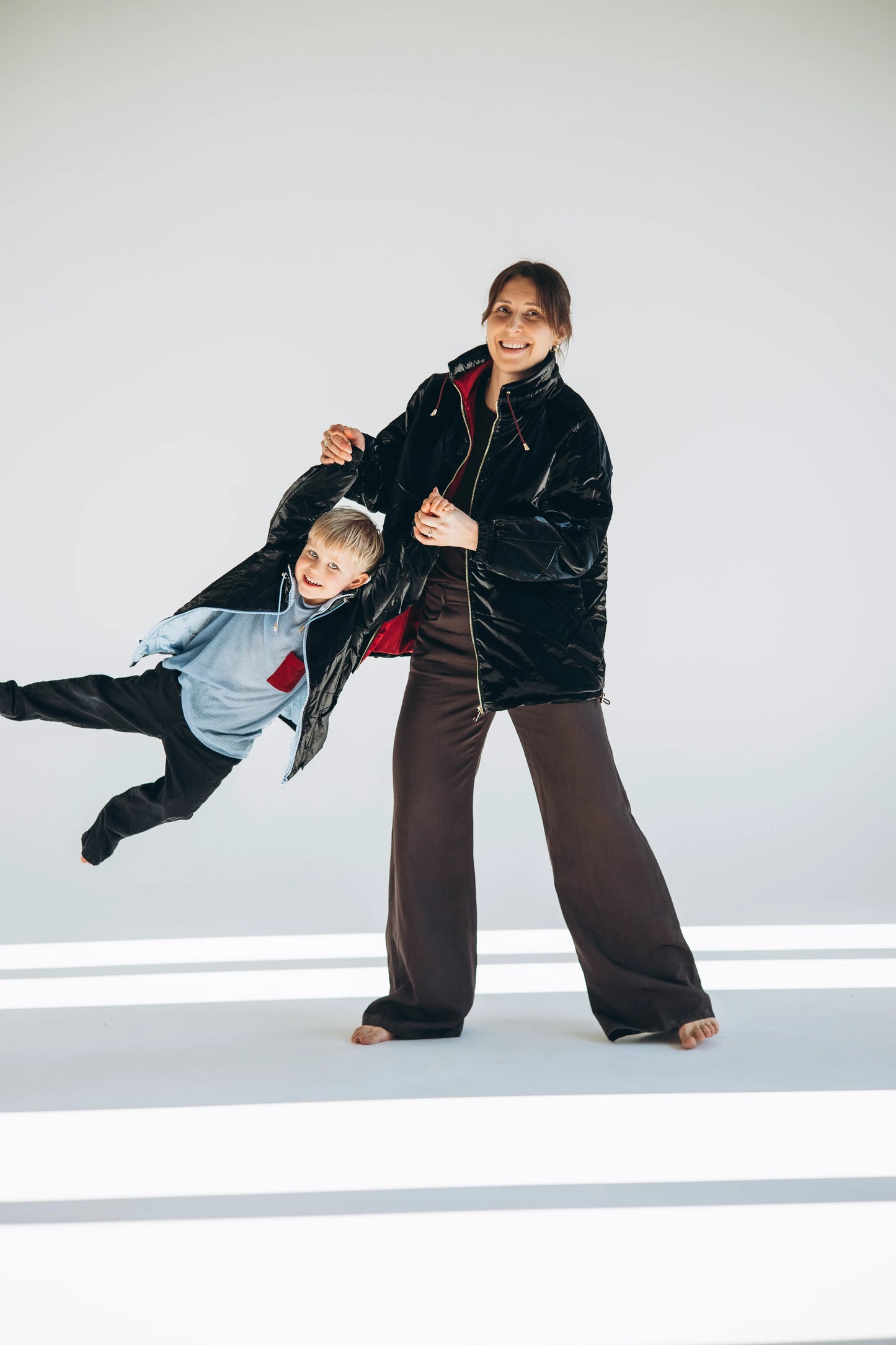 Kid's Wool Puff Jacket - Black - Natural, Non-Toxic & Insulated with 100% Wool