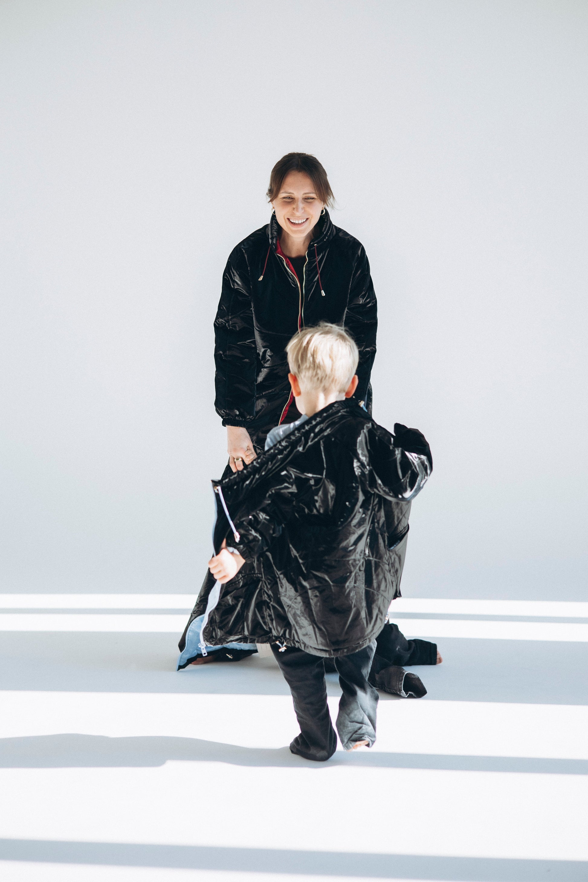 Women's Wool Puff Jacket - Black