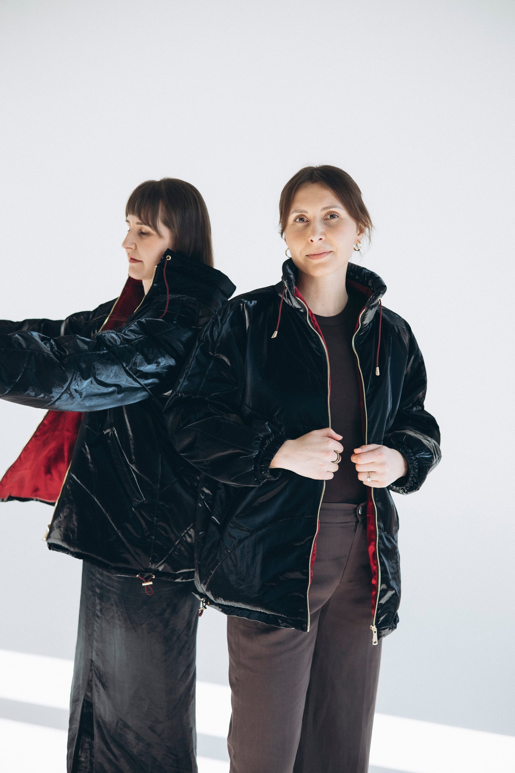 Women's Wool Puff Jacket - Black