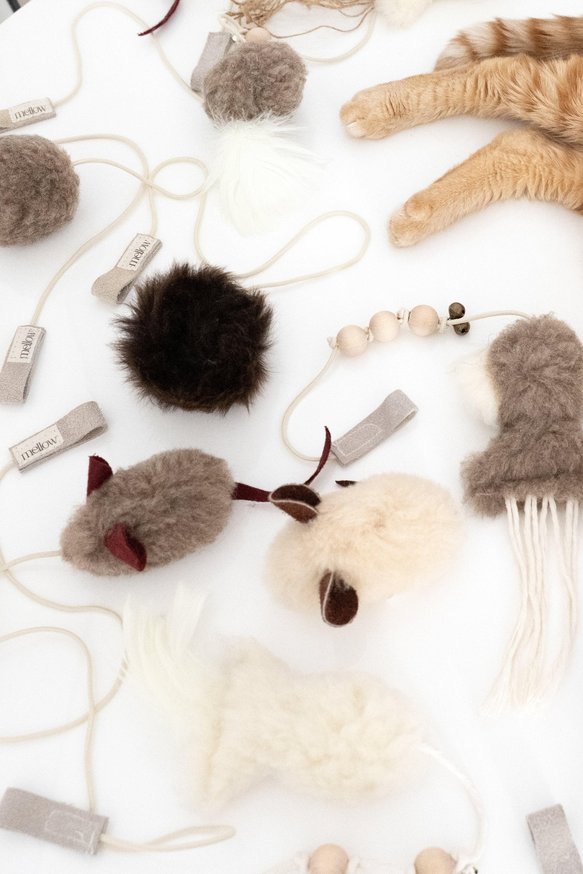 Natural Sheepskin Cat Toy: Ball - MellowConceptStore