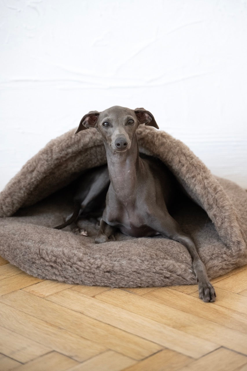 Natural Wool Pet Cave  Beige