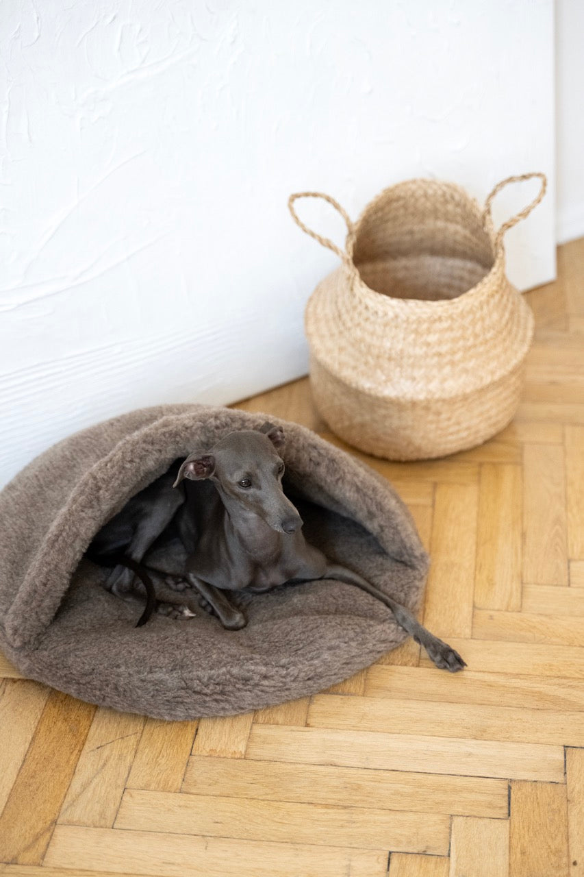 Natural Wool Pet Cave  Beige