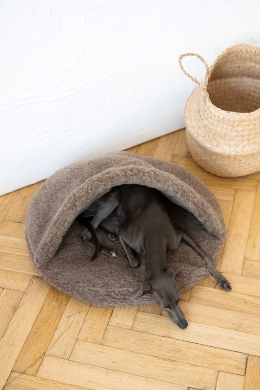 Natural Wool Pet Cave  Beige
