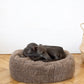 Oval Natural Wool Pet Bed  Beige