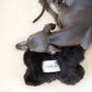 Natural Sheepskin Dog Toy - Bone - Black - MellowConceptStore