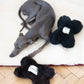 Natural Sheepskin Dog Toy - Bone - Black - MellowConceptStore