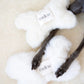 Natural Sheepskin Dog Toy - Bone - White - MellowConceptStore