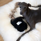 Natural Sheepskin Dog Tug Toy - Black - MellowConceptStore