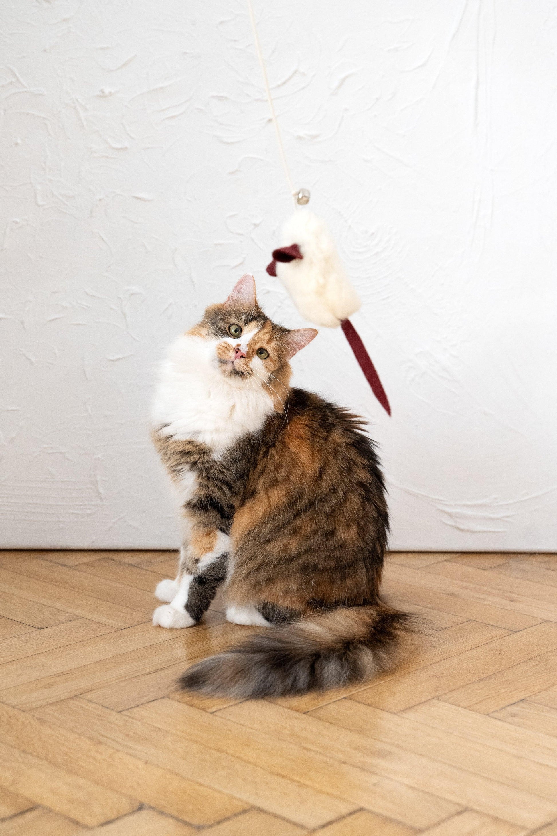 Natural Woolen Cat Toy: Mouse - MellowConceptStore