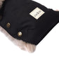 Waterproof Natural Sheepskin Stroller Hand Muffs Black&Beige