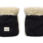 Waterproof Natural Wool Stroller Hand Muffs - Black&White - MellowConceptStore