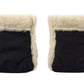 Waterproof Natural Wool Stroller Hand Muffs - Black&White - MellowConceptStore