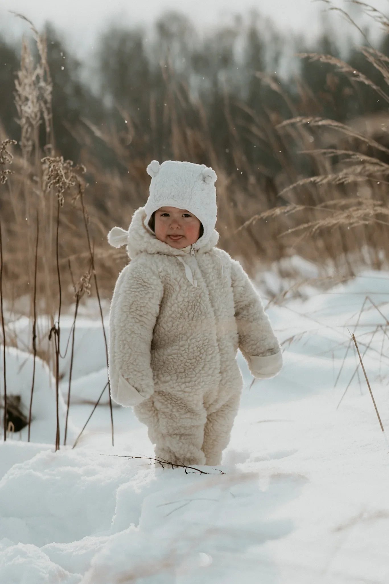 Polar Bear Woolen Baby Hat - MellowConceptStore