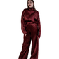 Silk/Cotton Clothing Set - Burgundy
