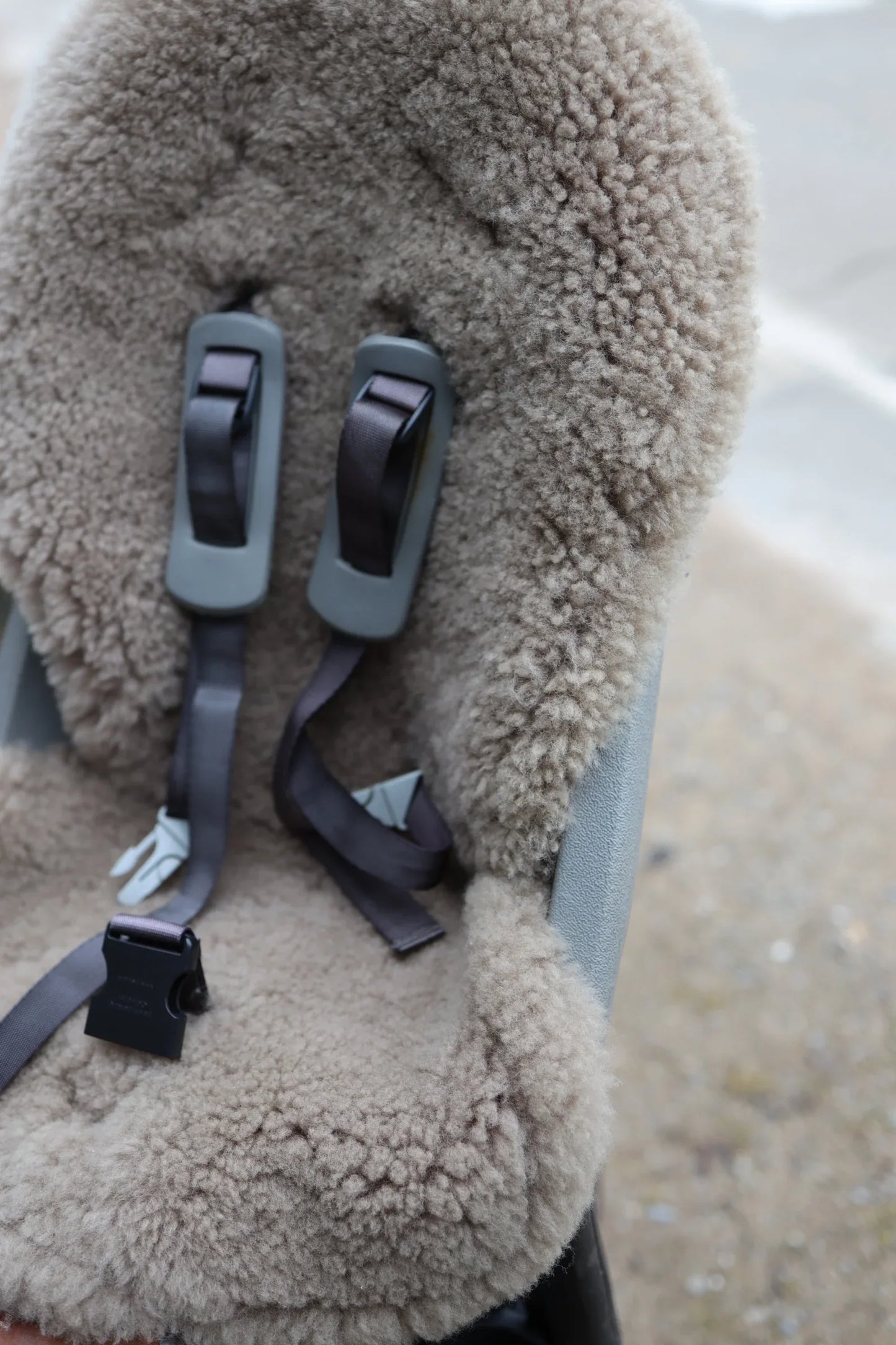 Greige Natural Sheepskin Car Seat / Stroller Liner - MellowConceptStore