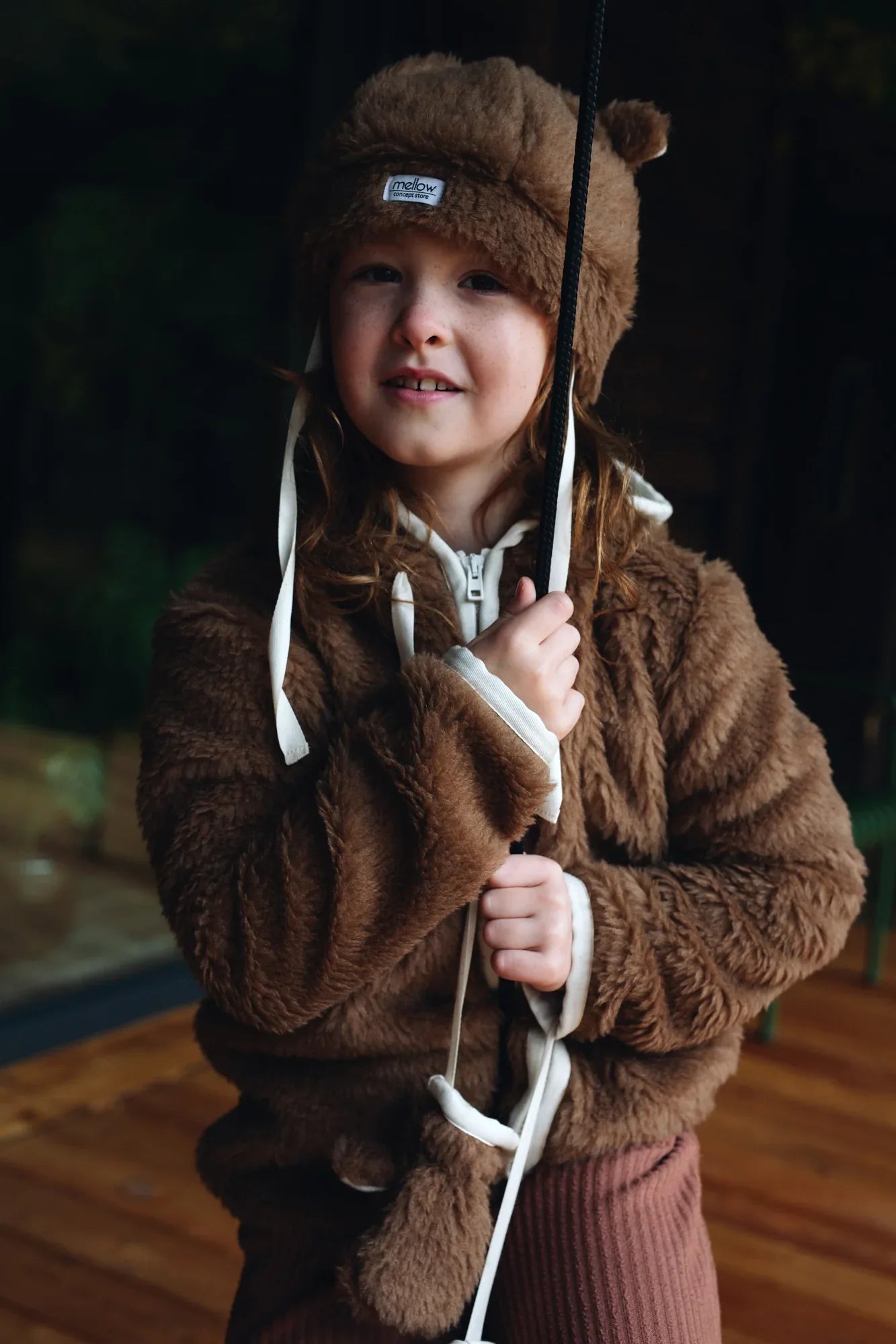 Brown Bear Woolen Baby Gloves - MellowConceptStore
