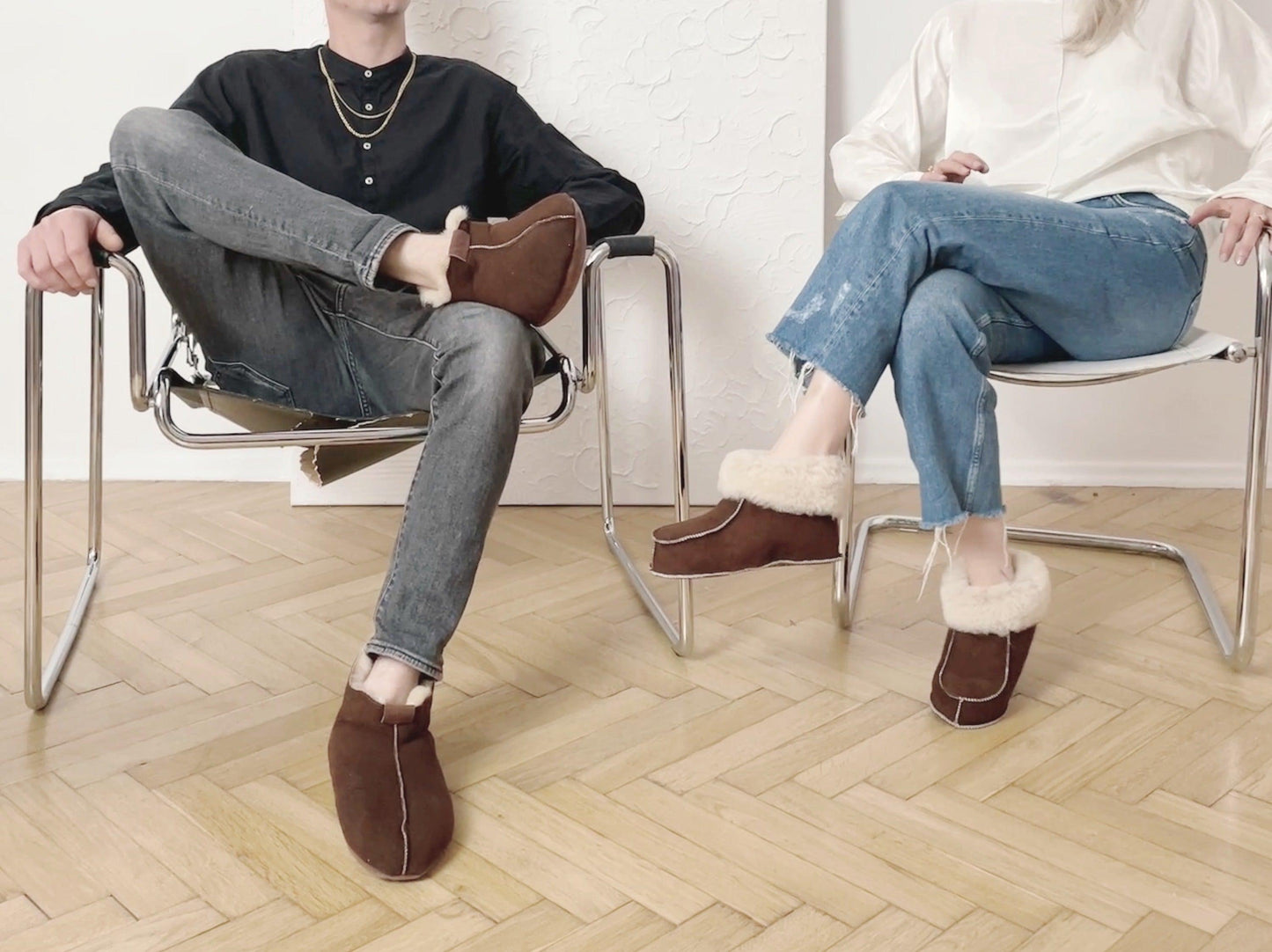 Adult Natural Brown Sheepskin Boots