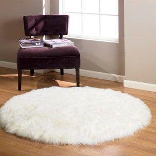 Natural Sheepskin Ivory Carpet - Round - MellowConceptStore