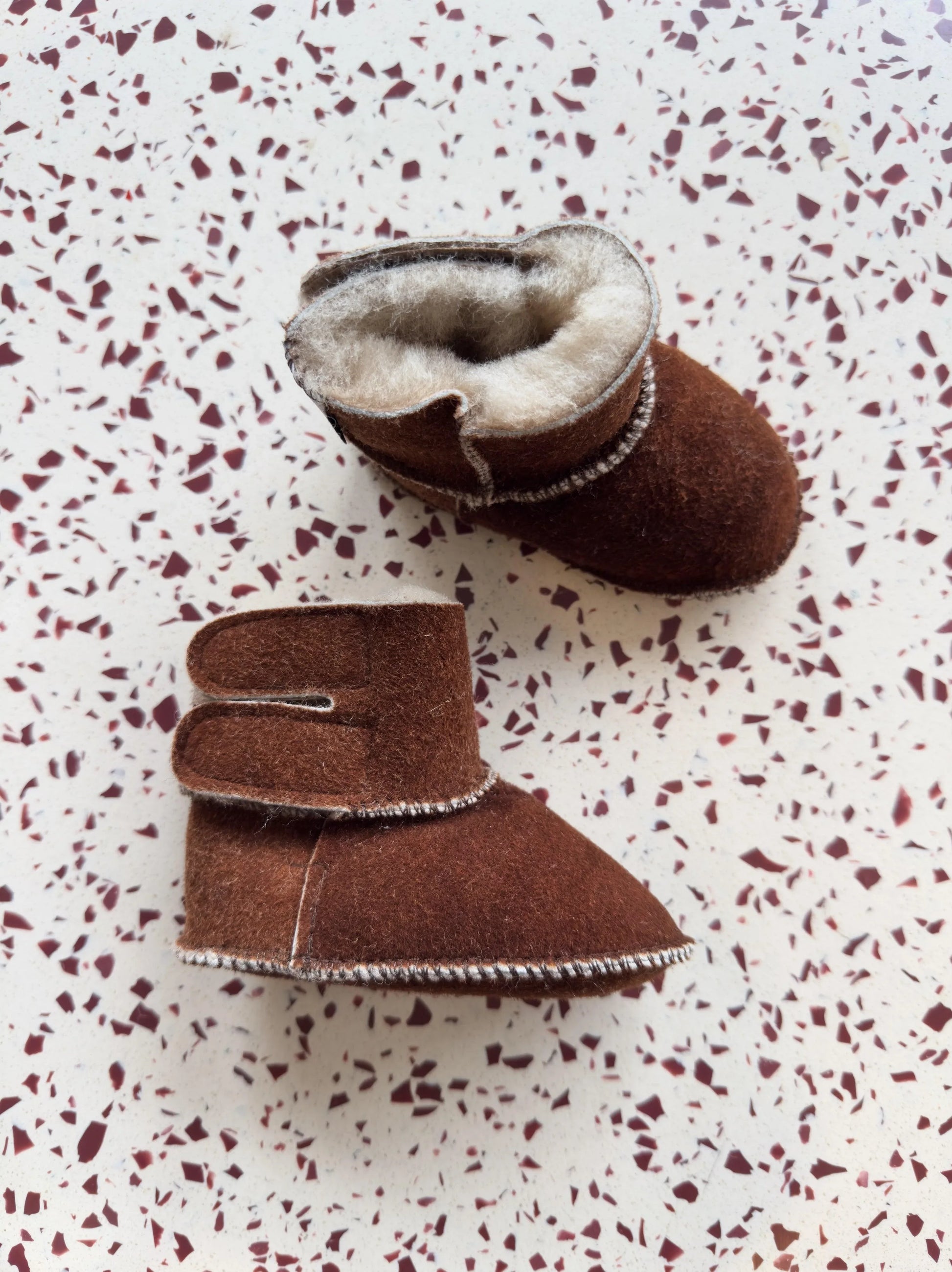 Brown Baby Natural Sheepskin Boots - MellowConceptStore