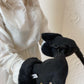 Black Natural Lambskin Stroller Hand Muffs