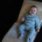 Linen Baby/Kid Clothing Set - Blue - MellowConceptStore