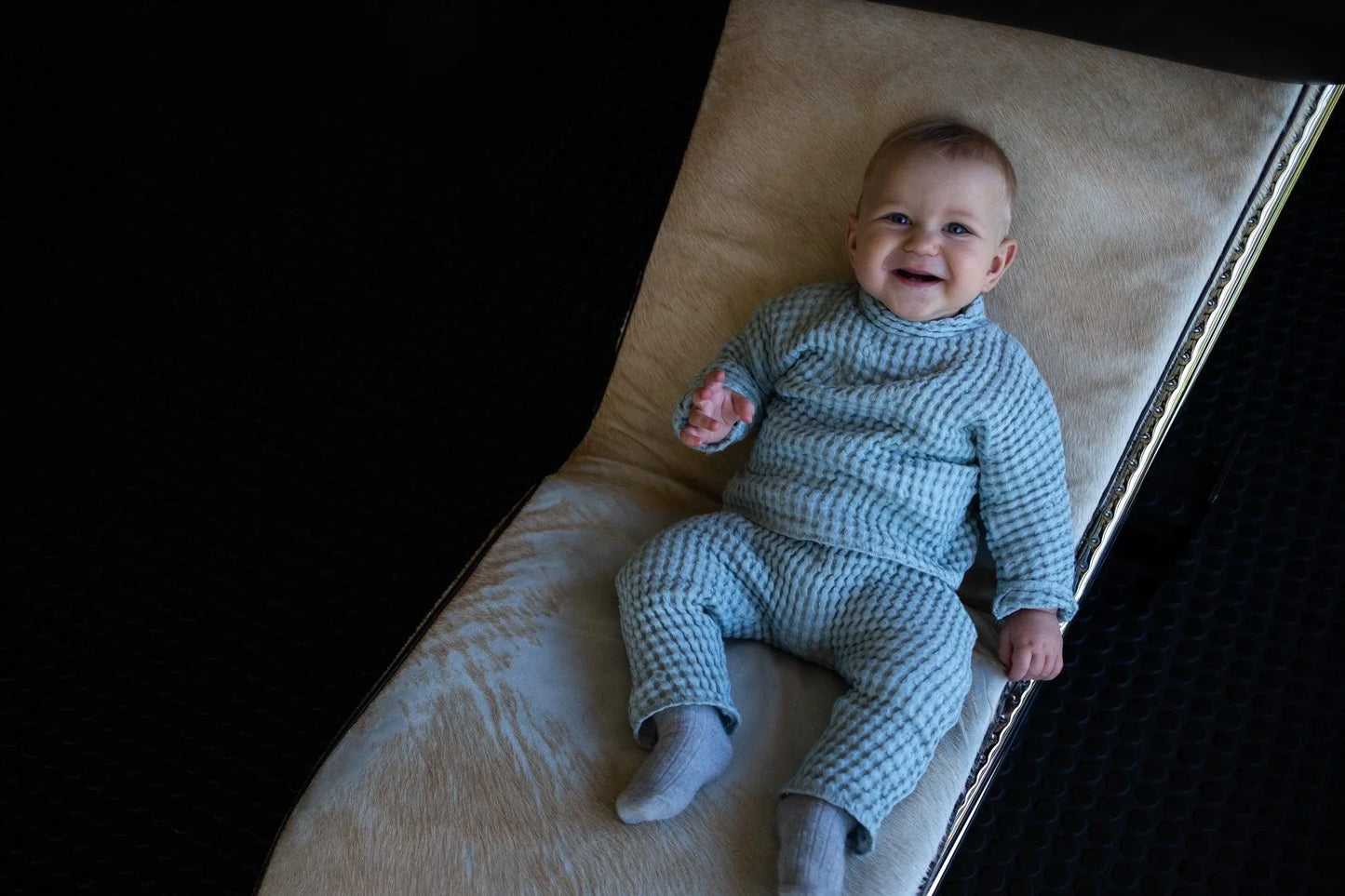 Linen Baby/Kid Clothing Set - Blue - MellowConceptStore