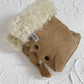 Beige Natural Sheepskin Stroller Hand Muffs