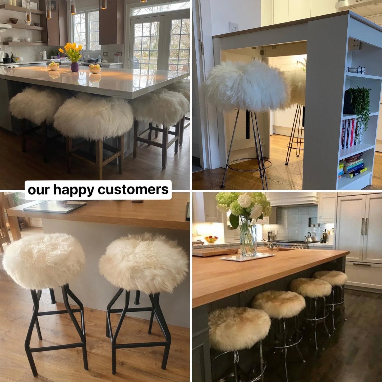 Natural Sheepskin Stool Cover - MellowConceptStore