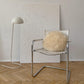 Round Natural Sheepskin Pillow - White - MellowConceptStore