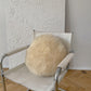 Round Natural Sheepskin Pillow - White - MellowConceptStore
