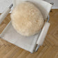 Round Natural Sheepskin Pillow - White - MellowConceptStore