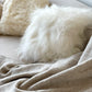 Square Natural Sheepskin Pillow - White - MellowConceptStore