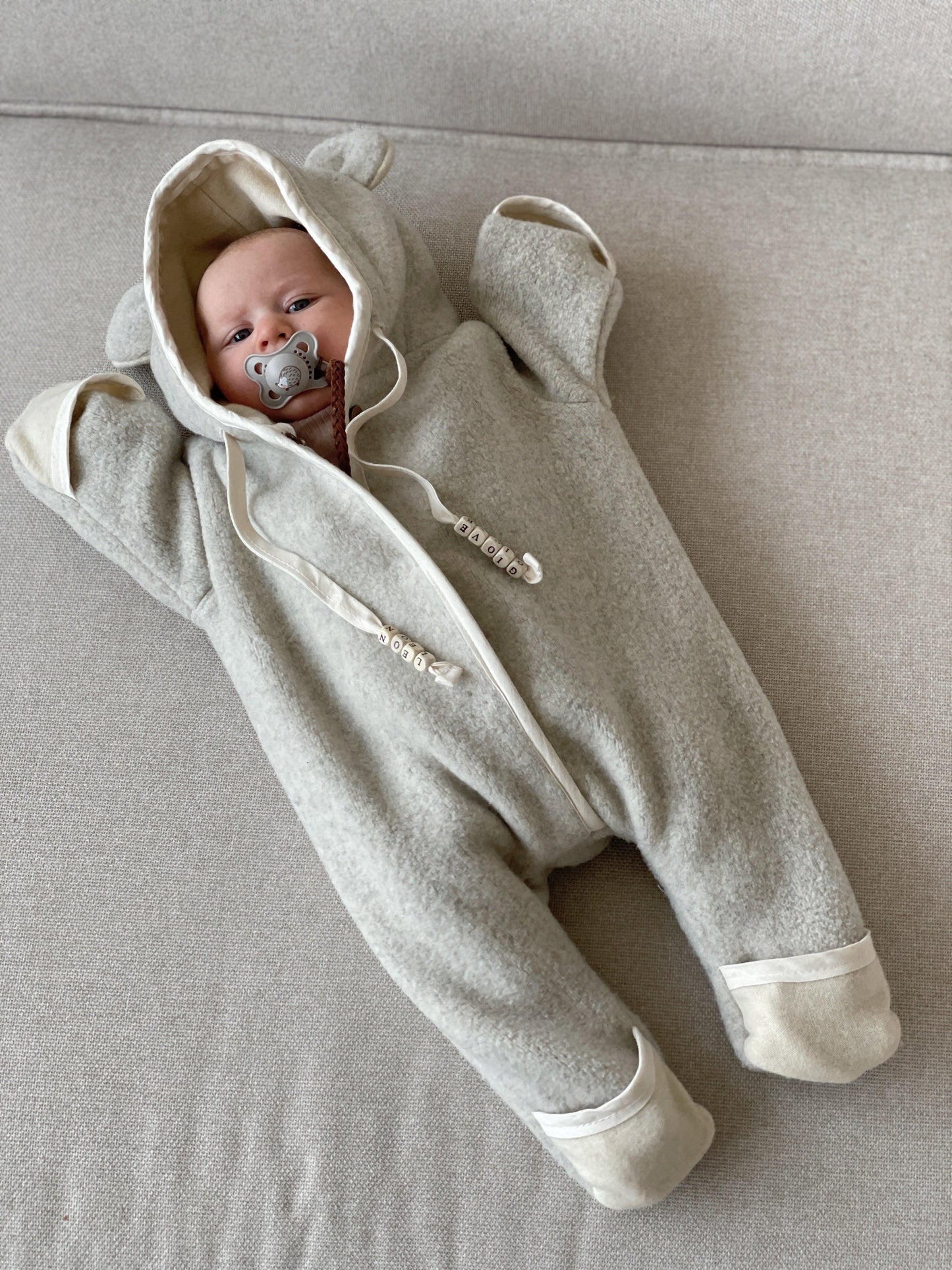 Baby/Kid Virgin Wool Overall Grey