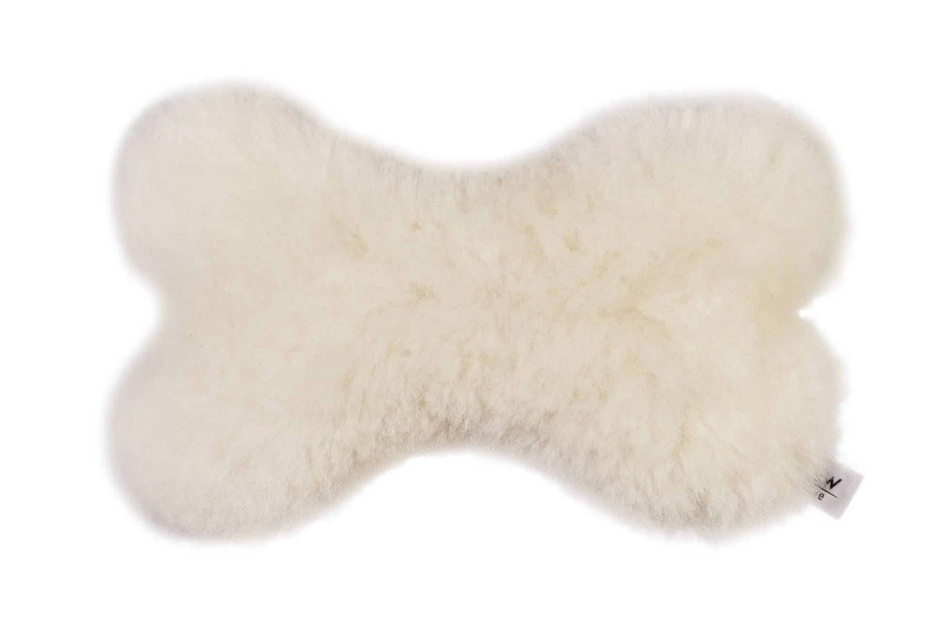 Natural Sheepskin Dog Toy - Bone - White - MellowConceptStore
