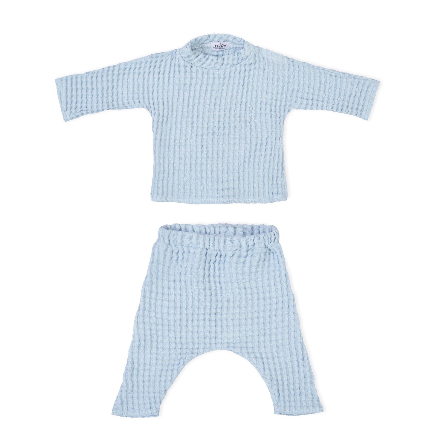 Linen Baby/Kid Clothing Set - Blue - MellowConceptStore