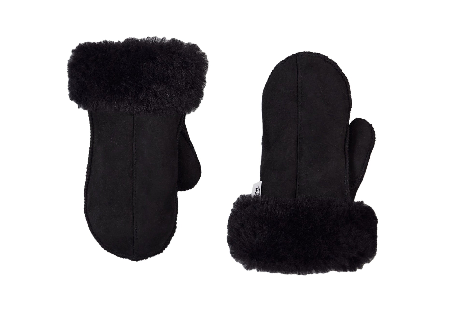 Adult Natural Sheepskin Gloves Black
