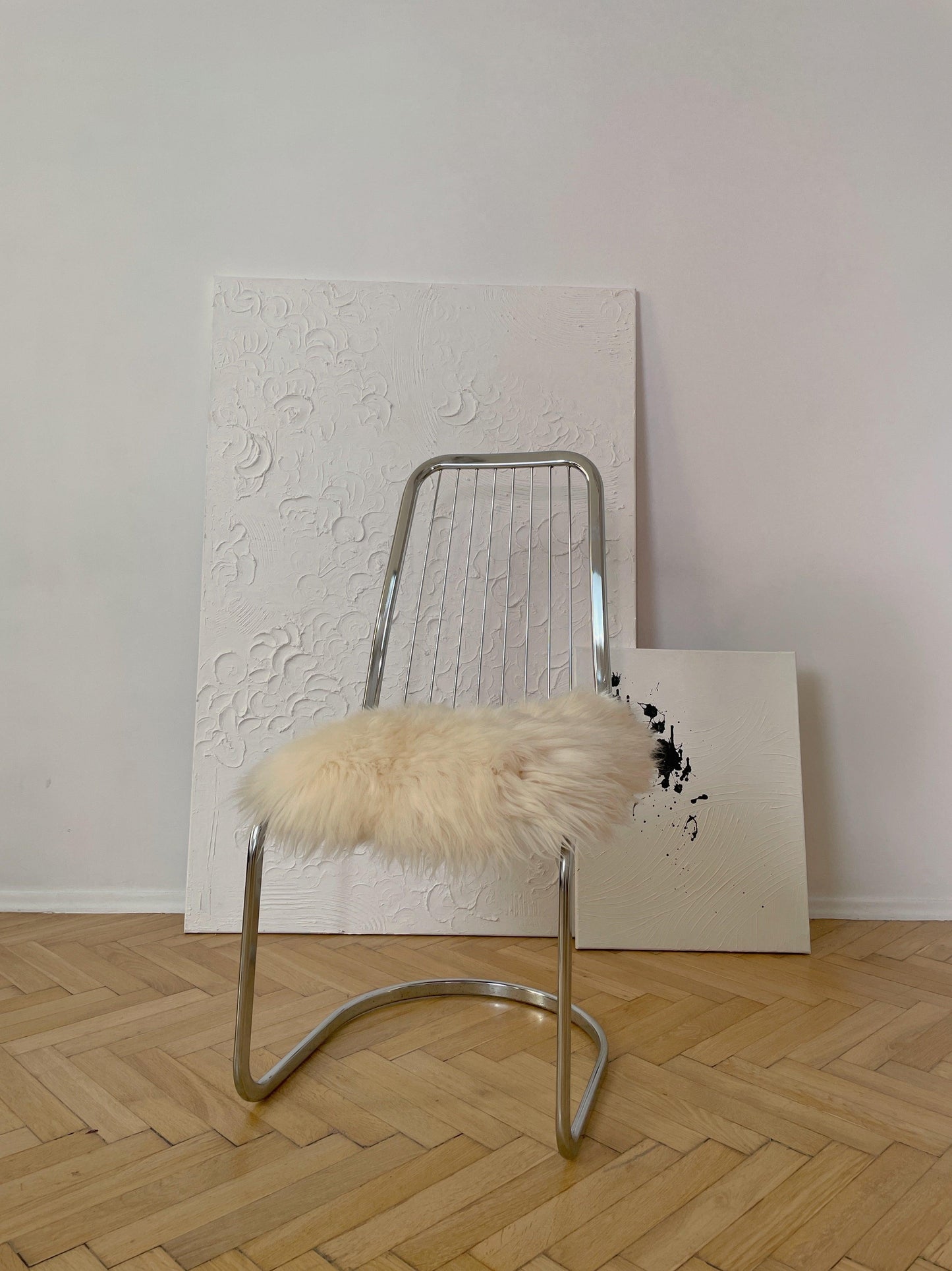 Natural Sheepskin Stool Cover - MellowConceptStore