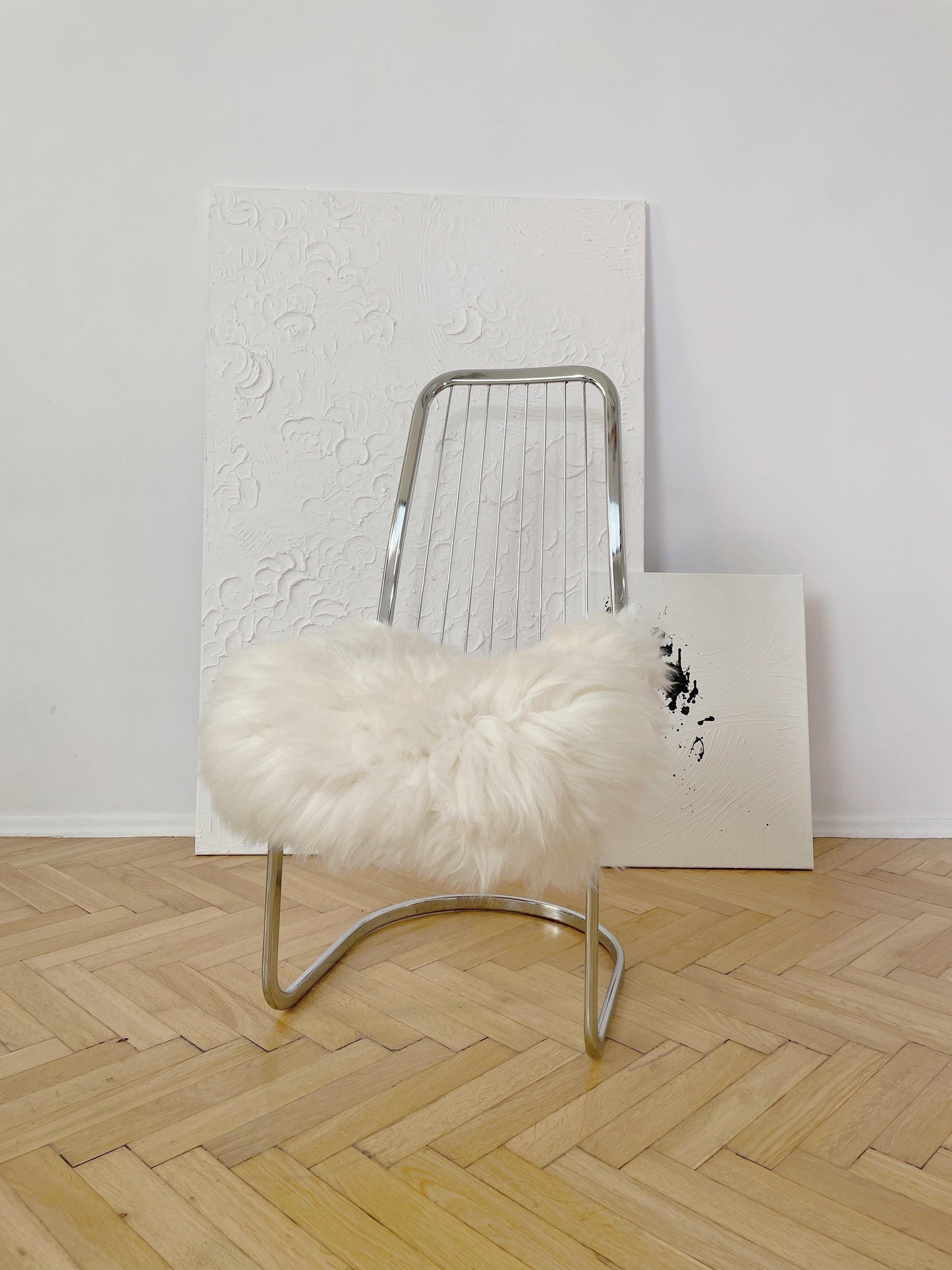 Natural Sheepskin Stool Cover - MellowConceptStore