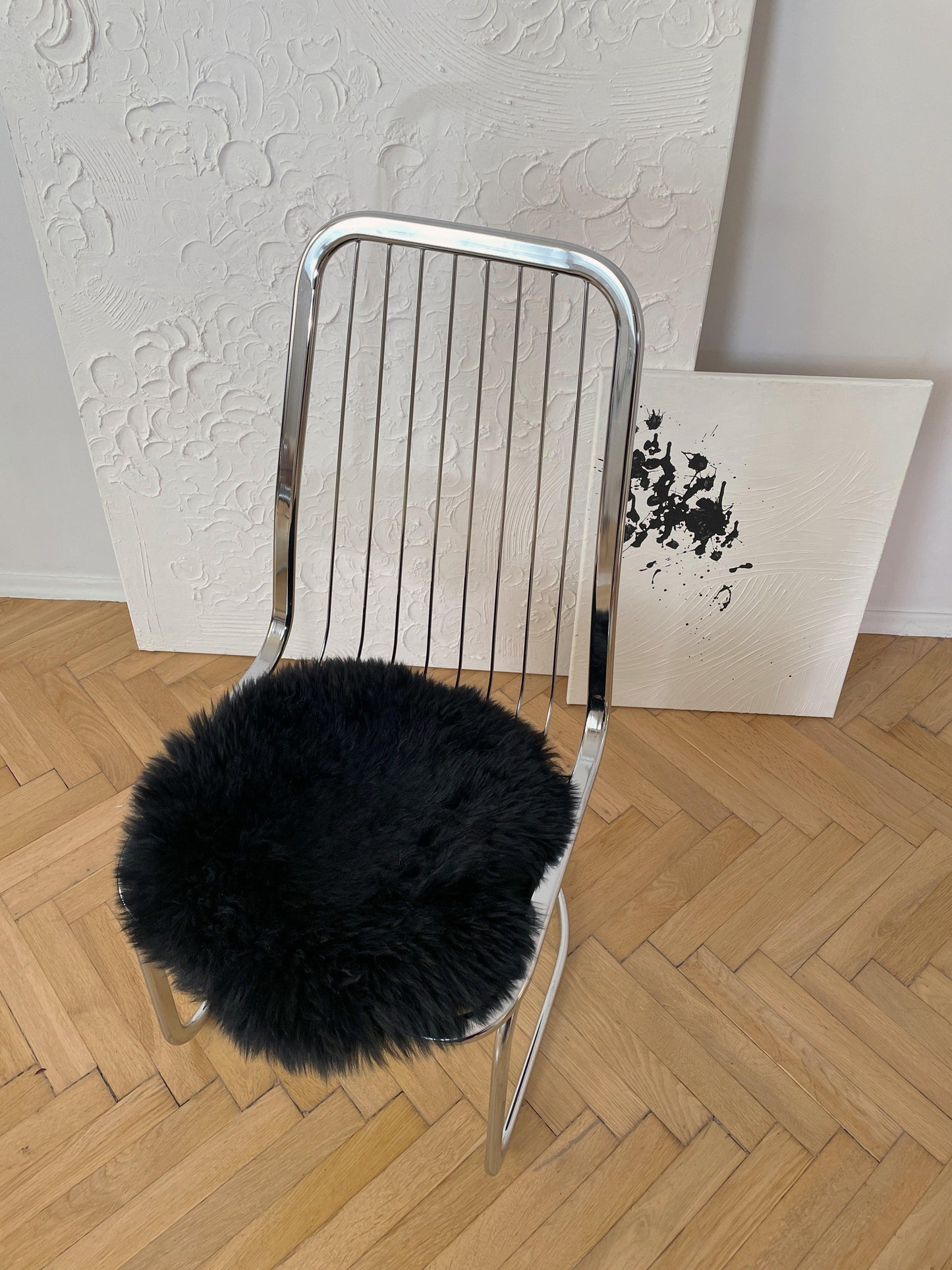 Natural Sheepskin Stool Cover - MellowConceptStore