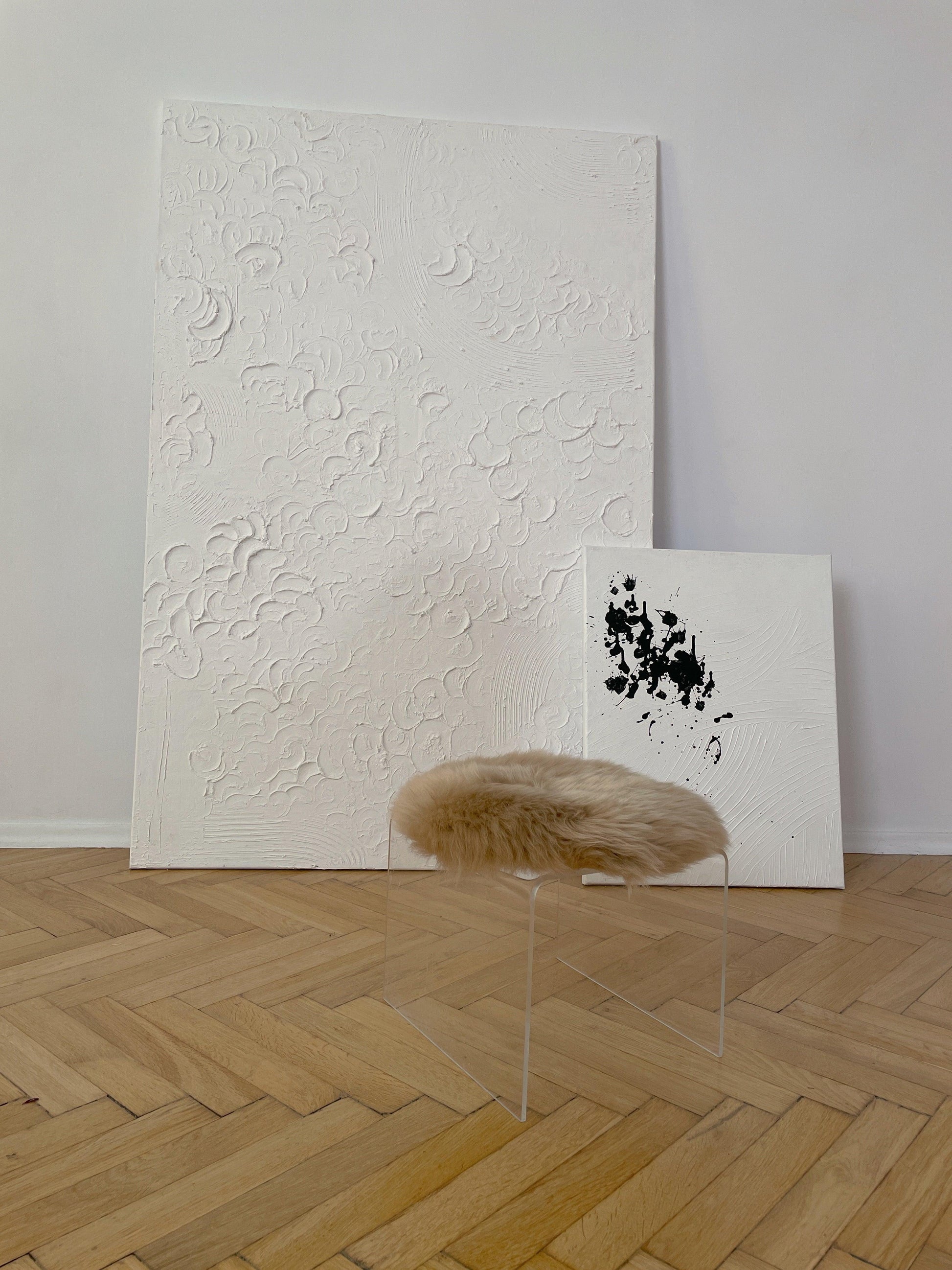 Natural Sheepskin Stool Cover - MellowConceptStore