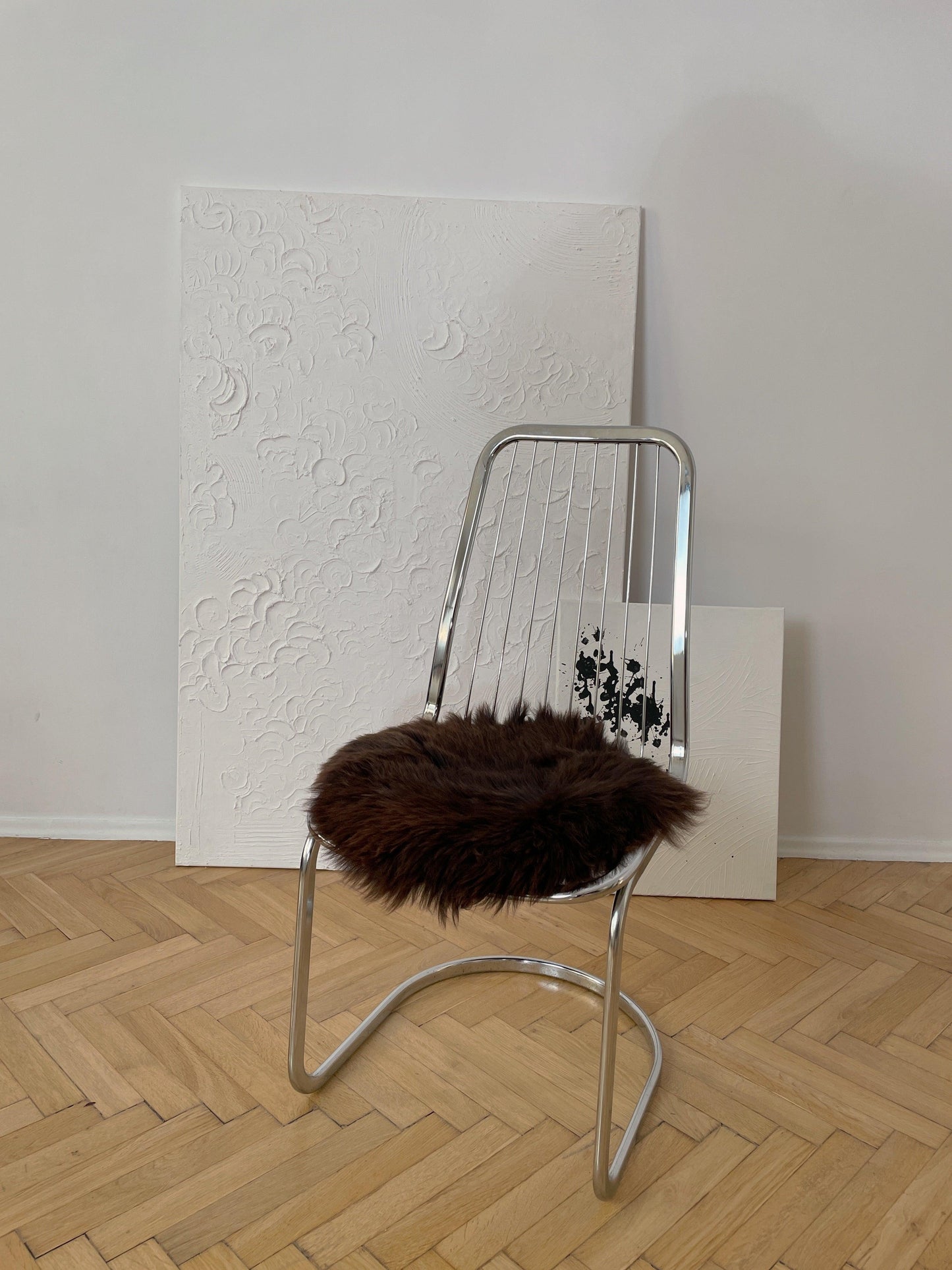 Natural Sheepskin Stool Cover - MellowConceptStore
