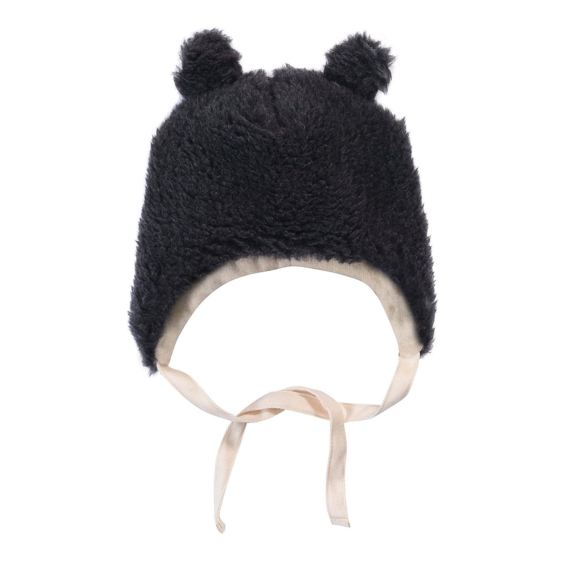 Black Bear Woolen Baby Hat - MellowConceptStore