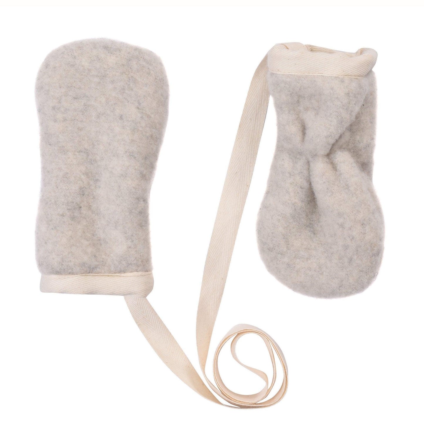 Grey Polar Bear Woolen Baby Gloves - MellowConceptStore